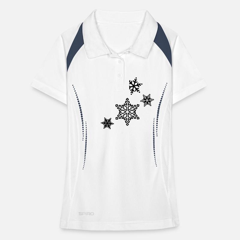 Schneeflocken Frauen Polo atmungsaktiv