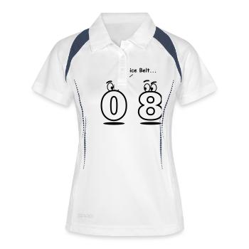 Jolie ceinture - Polo respirant Femme - blanc/marine - Devant