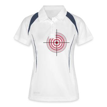 Crosshair and target - Women's Polo breathable - white/navy - Front