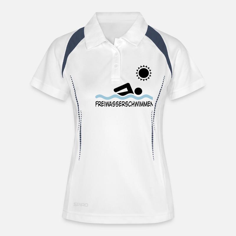 freiwasser - Women's Polo breathable - white/navy