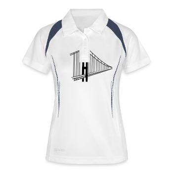 san_francisco - Frauen Polo atmungsaktiv - Weiß/Navy - Vorne