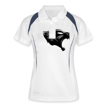 1 - Polo respirant Femme - blanc/marine - Devant