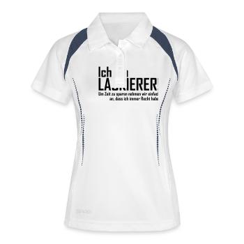 ich bin lackierer - Frauen Polo atmungsaktiv - Weiß/Navy - Vorne