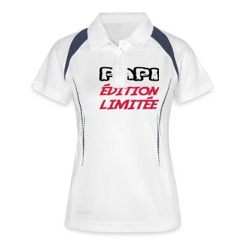 PAPI édition limitée - Polo respirant Femme - blanc/marine - Devant