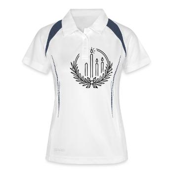 Advent wreath 4 candles burning Christmas - Women's Polo breathable - white/navy - Front