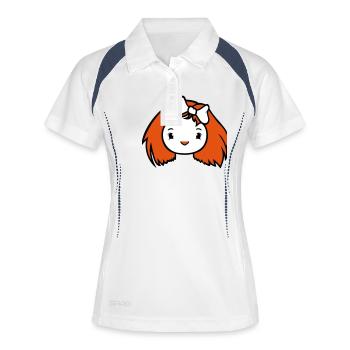 Oiseau Dame Femme Femme Femme Joli Visage Arc - Polo respirant Femme - blanc/marine - Devant