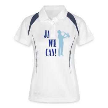 jazz_we_can_2c - Women's Polo breathable - white/navy - Front