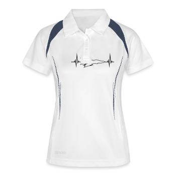 Fighter Bomber Fighter Aircraft Heartbeat - Women's Polo breathable - white/navy - Front