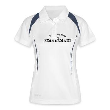 Zimmermann - Frauen Polo atmungsaktiv - Weiß/Navy - Vorne