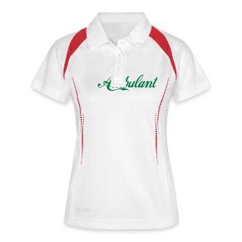 Ambulant - Frauen Polo atmungsaktiv - Weiß/Navy - Vorne