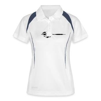 dart_fire_tj1 - Polo respirant Femme - blanc/marine - Devant