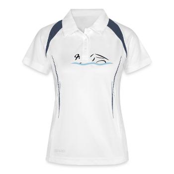Natation libre - Polo respirant Femme - blanc/marine - Devant
