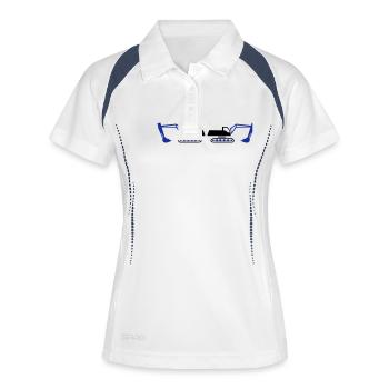 Excavatrice 2 - Polo respirant Femme - blanc/marine - Devant