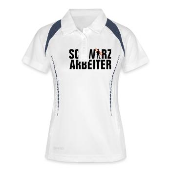 schornsteinfeger_10_2016_2c03 - Frauen Polo atmungsaktiv - Weiß/Navy - Vorne
