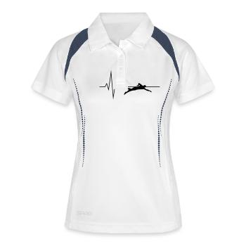 SporTeeZ Swim - Frauen Polo atmungsaktiv - Weiß/Navy - Vorne
