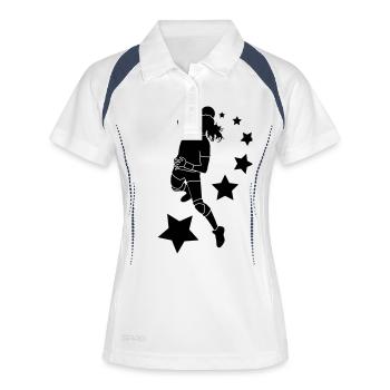 STAR3 - Polo respirant Femme - blanc/marine - Devant