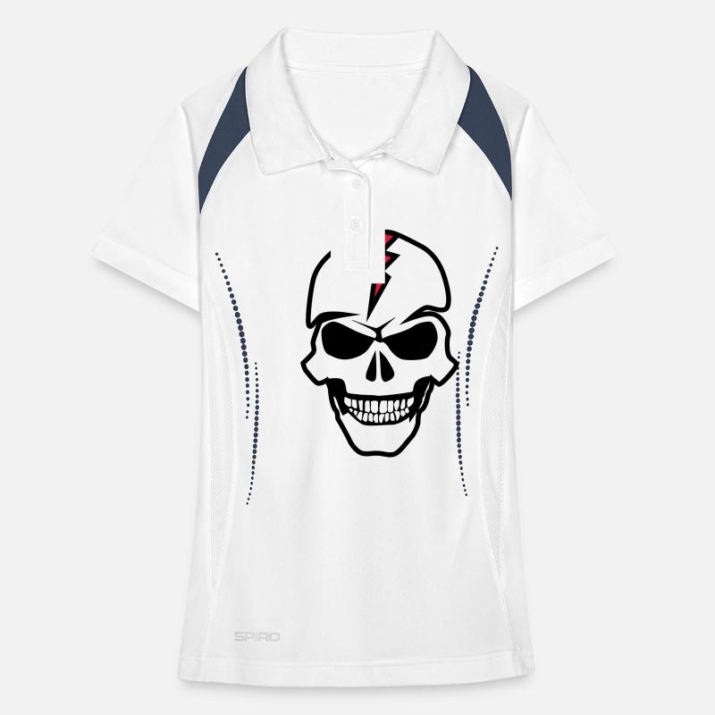 death head skull eclair dead haed Women's Polo breathable