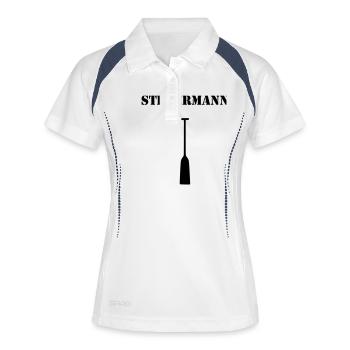 Barreur Dragon Boat Captain taxes 1c - Polo respirant Femme - blanc/marine - Devant