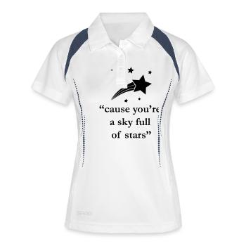 "cause you're a sky full of stars" Quote - Women's Polo breathable - white/navy - Front