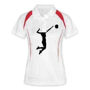frauen handball - Frauen Polo atmungsaktiv - Weiß/Navy - Vorne