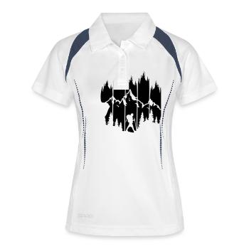 Reise - Frauen Polo atmungsaktiv - Weiß/Navy - Vorne