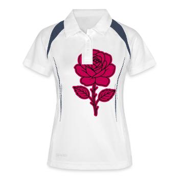 Rose Contour - Polo respirant Femme - blanc/marine - Devant