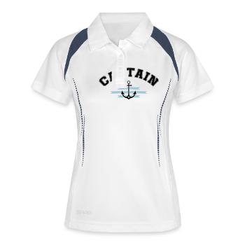Capitaine d’ancre - Polo respirant Femme - blanc/marine - Devant