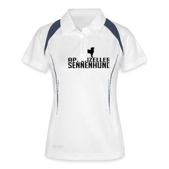 APPENZELL BOUVIER race de chien - Polo respirant Femme - blanc/marine - Devant