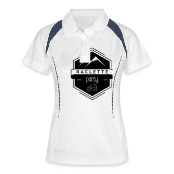 Raclette Party - Polo respirant Femme - blanc/marine - Devant