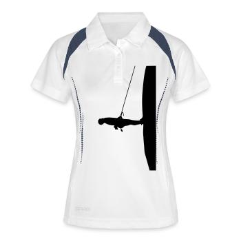 scheissaufbeine Männer Premium Shirt - Frauen Polo atmungsaktiv - Weiß/Navy - Vorne