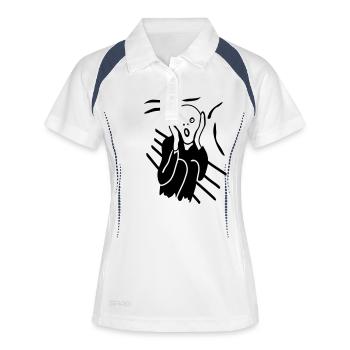 Cry - Polo respirant Femme - blanc/marine - Devant