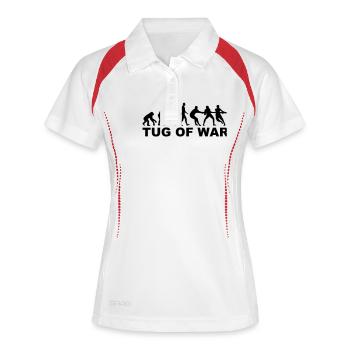 Evolution tug of war - Polo respirant Femme - blanc/marine - Devant