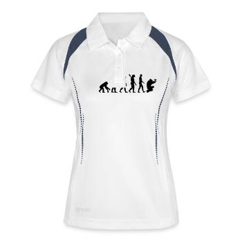 Paintball - Frauen Polo atmungsaktiv - Weiß/Navy - Vorne