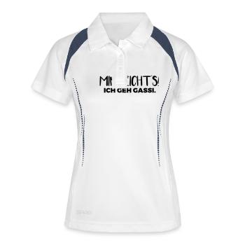 Mir reicht's! Ich geh Gassi. - Frauen Polo atmungsaktiv - Weiß/Navy - Vorne