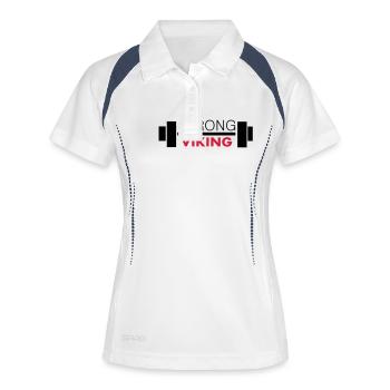 Viking fort - Polo respirant Femme - blanc/marine - Devant