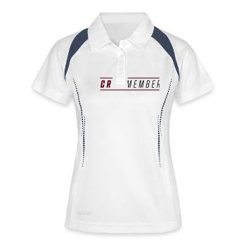 membre d’équipage - Polo respirant Femme - blanc/marine - Devant