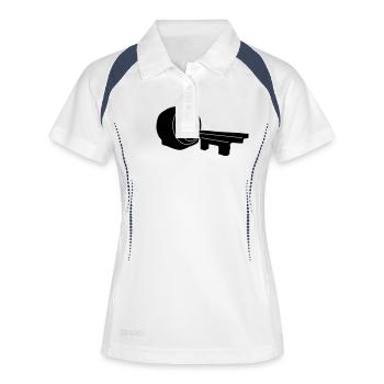 résonance magnétique_m1 - Polo respirant Femme - blanc/marine - Devant