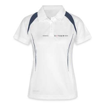 Malle Tour Coeur - Polo respirant Femme - blanc/marine - Devant