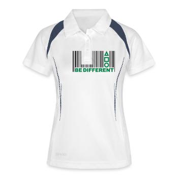 Barcode - Frauen Polo atmungsaktiv - Weiß/Navy - Vorne
