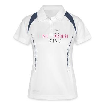 Psychoanalytiker Psychoanalytiker Medizin Arzt Psy - Frauen Polo atmungsaktiv - Weiß/Navy - Vorne