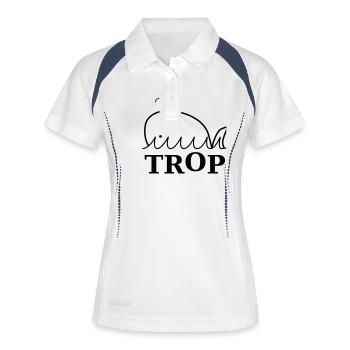 WALtrop - Frauen Polo atmungsaktiv - Weiß/Navy - Vorne