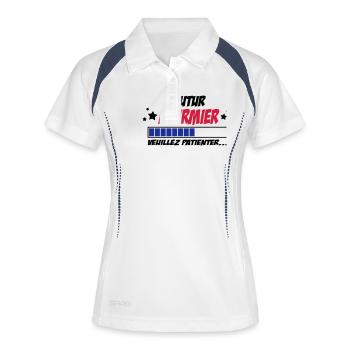 futur infirmier - Polo respirant Femme - blanc/marine - Devant