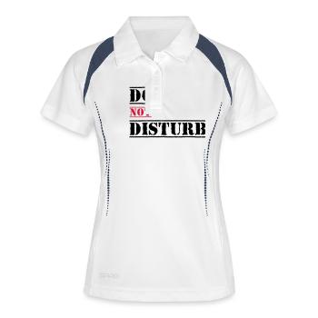 Bitte nicht stören - Frauen Polo atmungsaktiv - Weiß/Navy - Vorne