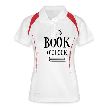 Book books reading bookworm bookworm gift - Women's Polo breathable - white/navy - Front
