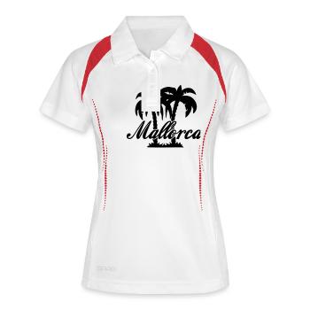 Majorque - Polo respirant Femme - blanc/marine - Devant