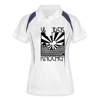 Os errants - Polo respirant Femme - blanc/marine - Devant
