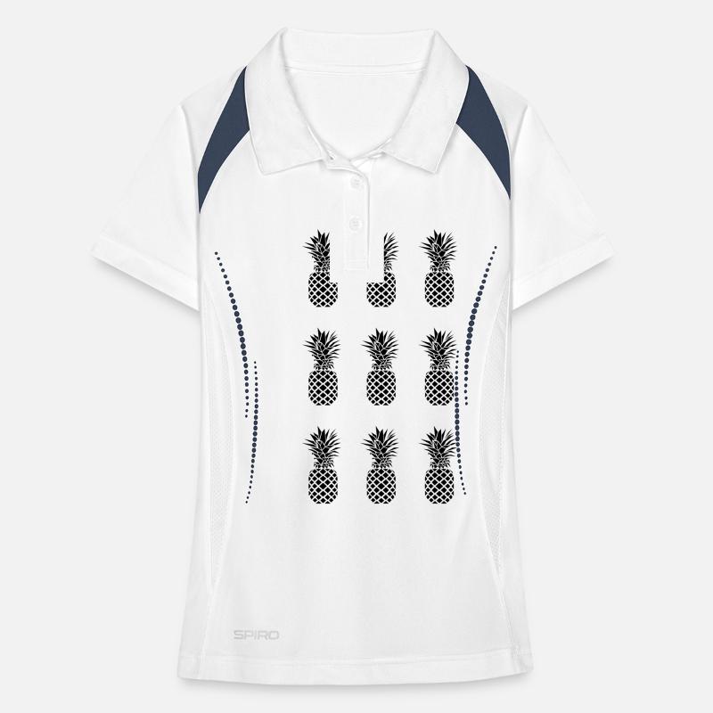 AD Pineapple Pattern Mono Polo respirant Femme