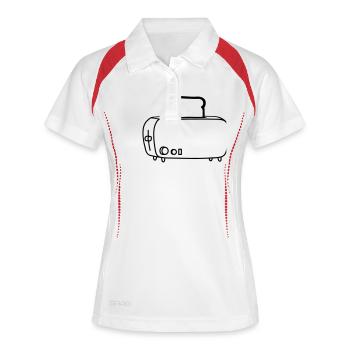 cool cartoon toaster - Women's Polo breathable - white/navy - Front