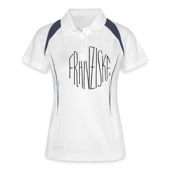 Franziska - Frauen Polo atmungsaktiv - Weiß/Navy - Vorne