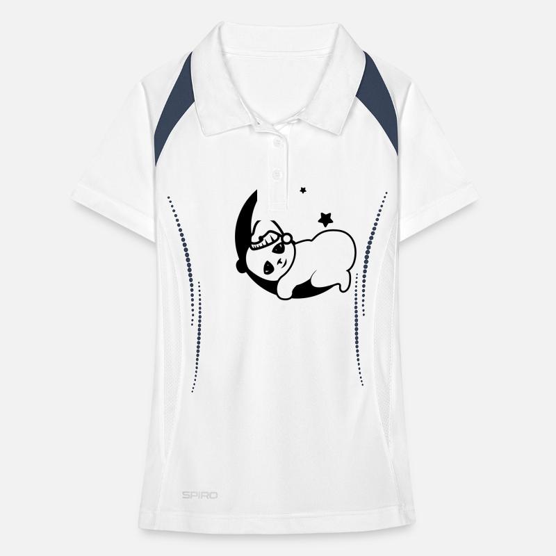 Cute Sleeping Panda Mingion Women's Polo breathable